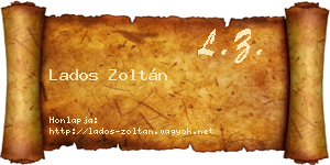 Lados Zoltán névjegykártya