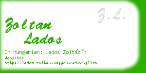 zoltan lados business card